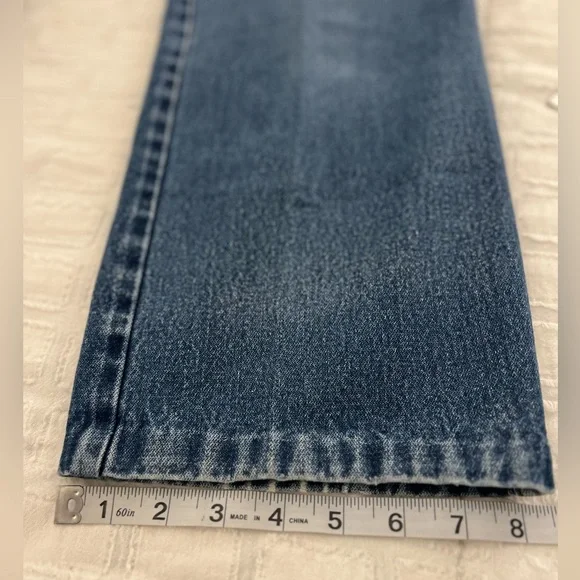 Vintage Foxtail Ultra High Rise 90s Y2K Denim Jeans Made in Hong Kong - Picture 16 of 16